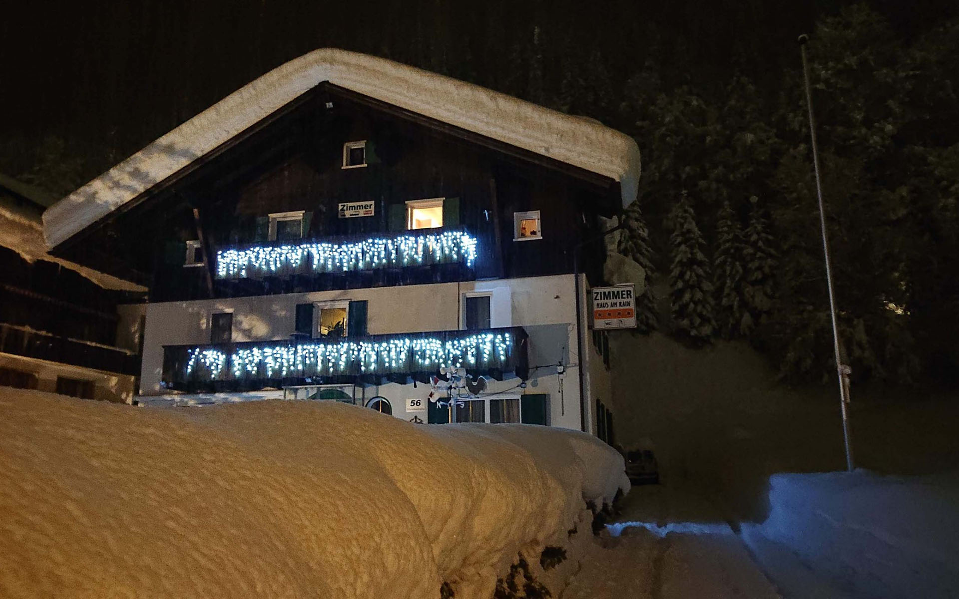 Haus am Rain im Winter